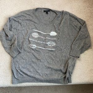 J Crew gray Arrow sweater - size L